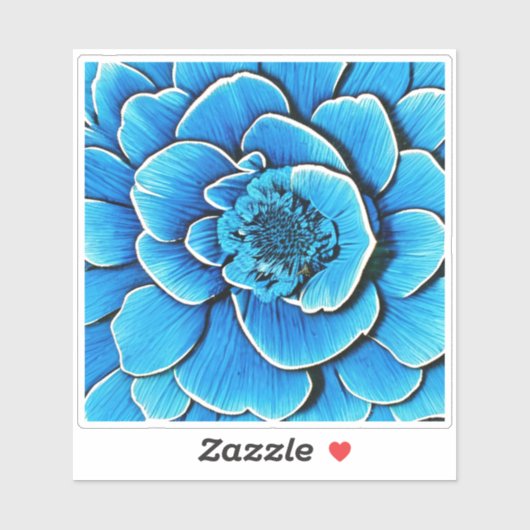 Sticker Grosse floraison de Camellia Bleue (Feuille)