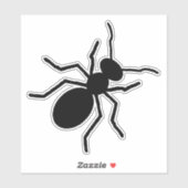 Sticker Grosse fourmi noire (Feuille)