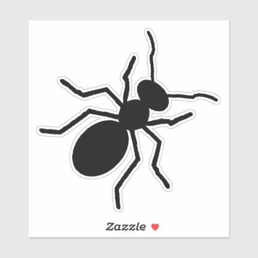 Sticker Grosse fourmi noire (Feuille)