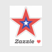 Sticker Grosse frontière rouge Patriotique Américaine Kiss (Feuille)