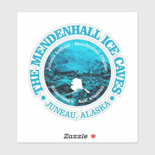 Sticker Grottes de glace de Mendenhall (rd) (Feuille)