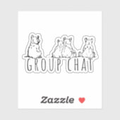 Sticker Group Chat Cute Bears (Feuille)