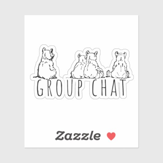 Sticker Group Chat Cute Bears (Feuille)