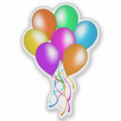 Sticker Groupe de Ballons Festifs Lumineux Streamers (Devant)