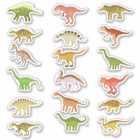 Sticker groupe de dinosaures (Devant)