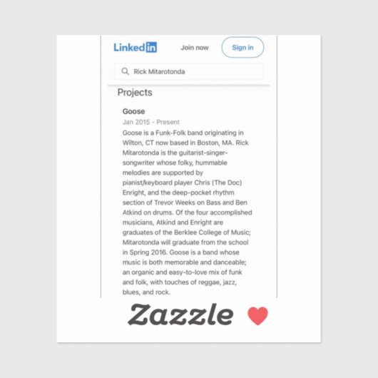 Sticker Groupe Funk-Folk (Feuille)