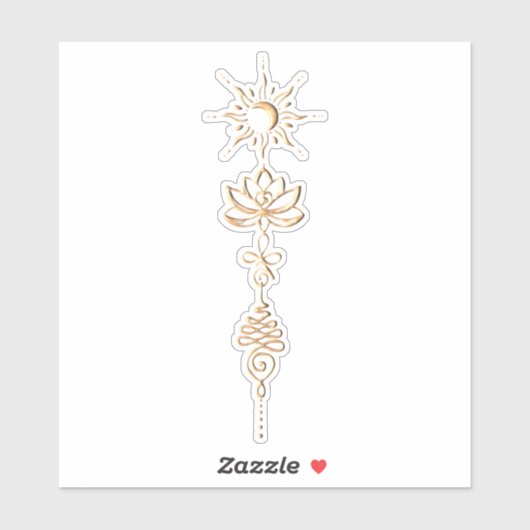Sticker Groupe Gold Unalome (Feuille)