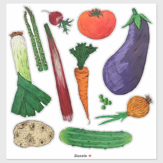 Sticker Groupe Légumes #3 (Feuille)