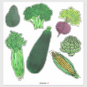 Sticker Groupe Légumes n° 1 (Feuille)