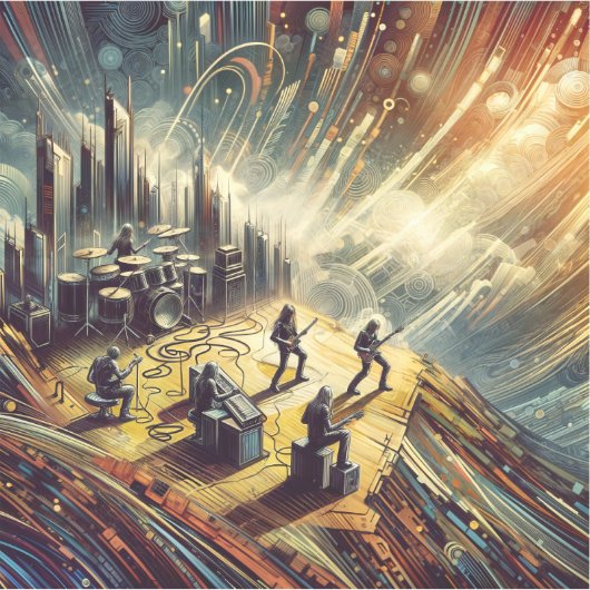 Sticker Groupe rock Abstrait (Devant)