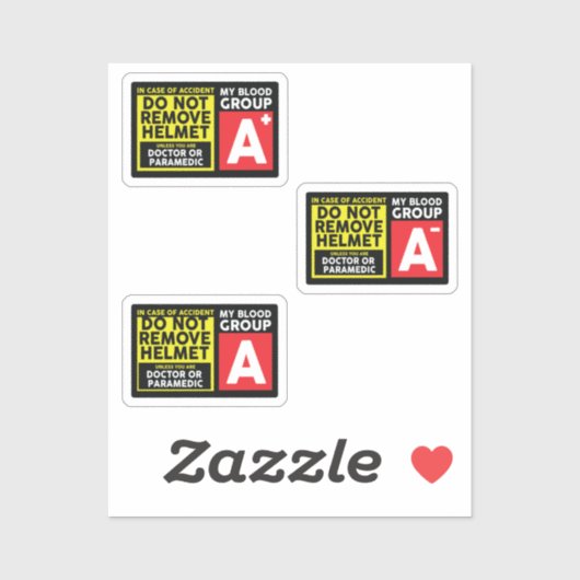 Sticker Groupe sanguin A (Feuille)