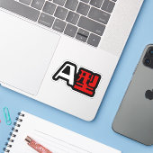 Sticker Groupe sanguin Un Kanji Japonais (Ordinateur portable avec iPhone)