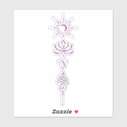 Sticker Groupe Unalome Rose (Feuille)