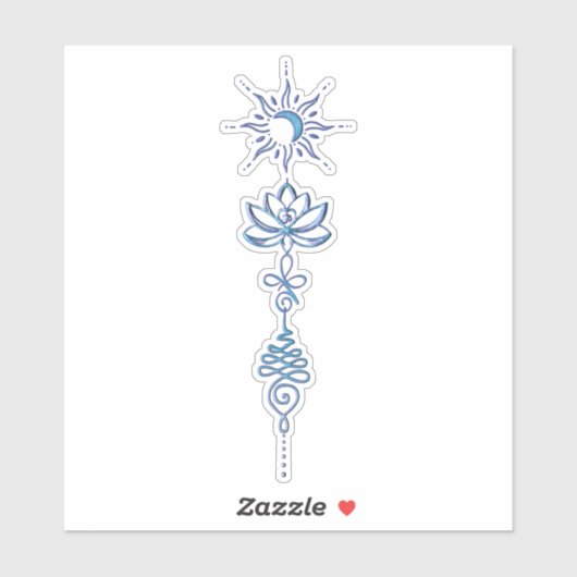 Sticker Groupe Unalome Turquoise (Feuille)