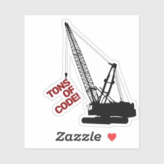 Sticker Grue de construction (Feuille)