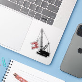 Sticker Grue de construction (Ordinateur portable avec iPhone)