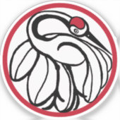 Sticker Grue japonaise Tancho (Recto)