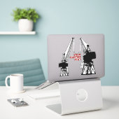 Sticker Grues des chantiers (Ordinateur portable sur le bureau)