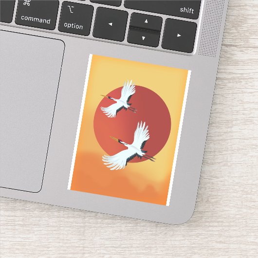 Sticker Grues japonaises (Détail)