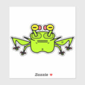 Sticker Grumeux crapaud de grenouille v1 (Feuille)