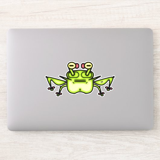 Sticker Grumeux crapaud de grenouille v2 (Ordinateur)