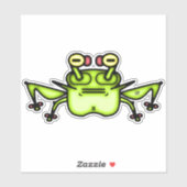 Sticker Grumeux crapaud de grenouille v2 (Feuille)