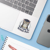 Sticker Grumpy Cat Trop Cool pour la Règle Britannique 4 J (Ordinateur portable avec iPhone)
