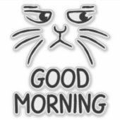 Sticker Grumpy Chat "Good Morning" (Devant)