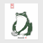 Sticker Grumpy Grenouille japonaise crapaud 19ème siècle (Feuille)