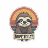 Sticker Grumpy Sloth Vintage Funny Retro Shirt Design (Devant)