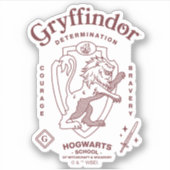 Sticker GRYFFINDOR™ Determination Courage Bravery Crest (Devant)