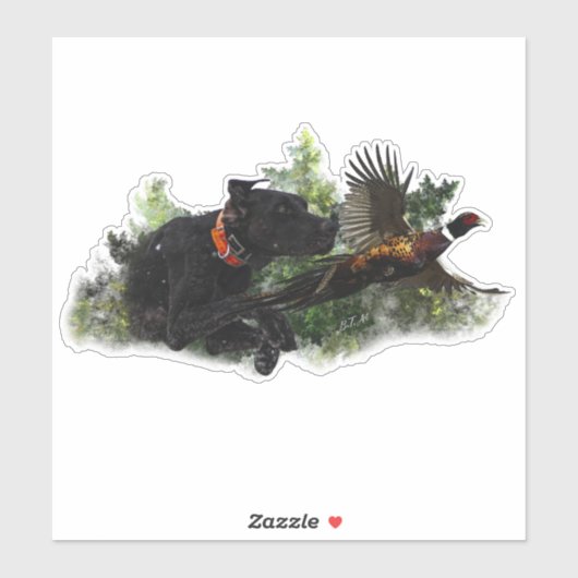 Sticker GSP, Chasse faisan (Feuille)