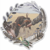 Sticker GSP, partenaire d'un chasseur dans le domaine (Devant)