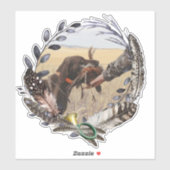 Sticker GSP, partenaire d'un chasseur dans le domaine (Feuille)