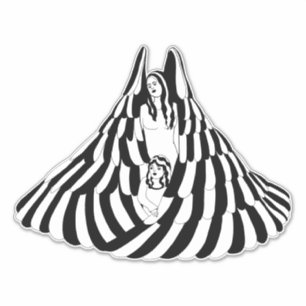 Sticker Guardian Angel Femme petite fille Art spirituel