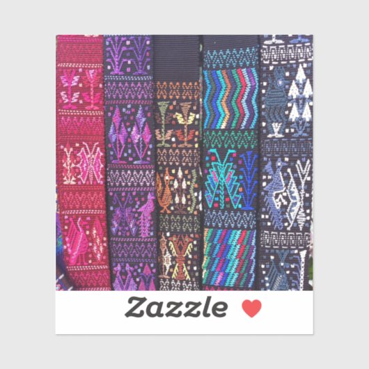 Sticker Guatemalan textile designs (Feuille)