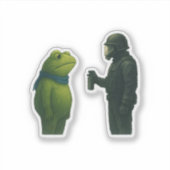 Sticker guerre de grenouille (Devant)