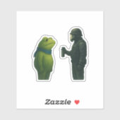 Sticker guerre de grenouille (Feuille)