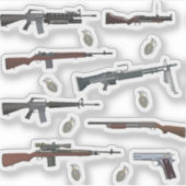 Sticker Guerre du Vietnam Armes américaines (Devant)