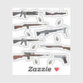 Sticker Guerre du Vietnam Armes américaines (Feuille)