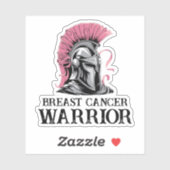 Sticker Guerrier du cancer du sein (Feuille)