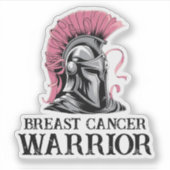 Sticker Guerrier du cancer du sein (Devant)