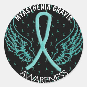 Sticker guerrier Myasthenia Gravis Angel Wings