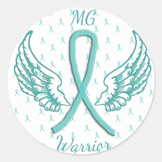 Sticker guerrier Myasthenia Gravis Angel Wings (Devant)