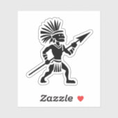 Sticker Guerrier Silhouette (Feuille)