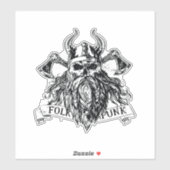 Sticker Guerrier viking porteur (Feuille)