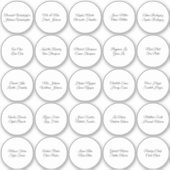 Sticker Guest Names on 25 White Circles (Devant)