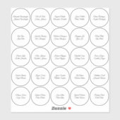 Sticker Guest Names on 25 White Circles (Feuille)