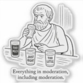 Sticker Guide d'Aristote pour la modération (Devant)