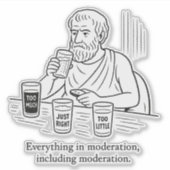 Sticker Guide d'Aristote pour la modération (Devant)